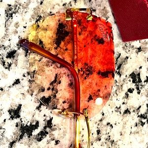 Cartier Sunglasses Gold classic custom w/ diamond cut